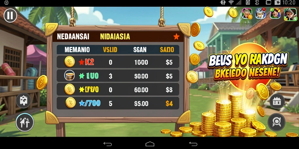 Tampilan awal game yang menarik dan memukau.