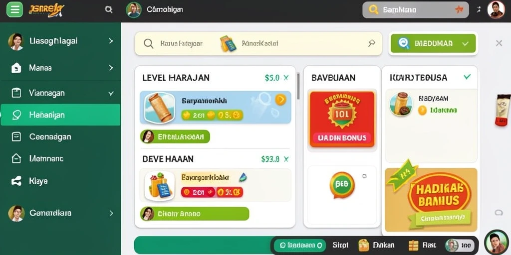 Tampilan antarmuka yang modern dan menarik.