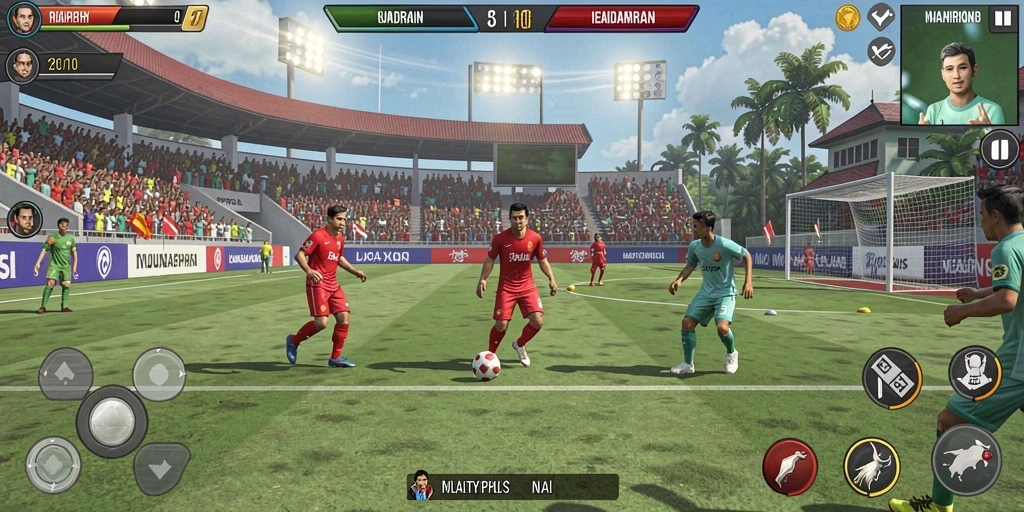 Screenshot menunjukkan karakter utama dalam aksi.