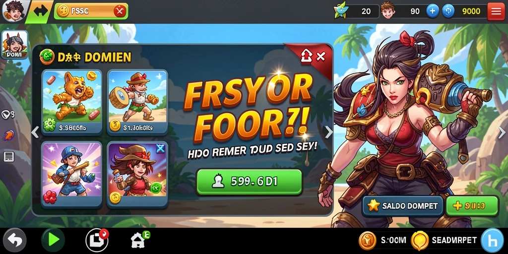 Tampilan awal yang memukau dengan karakter utama.