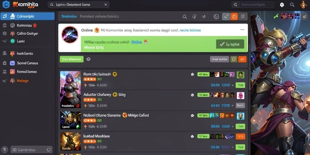 Screenshot menunjukkan tampilan antarmuka permainan yang menarik.