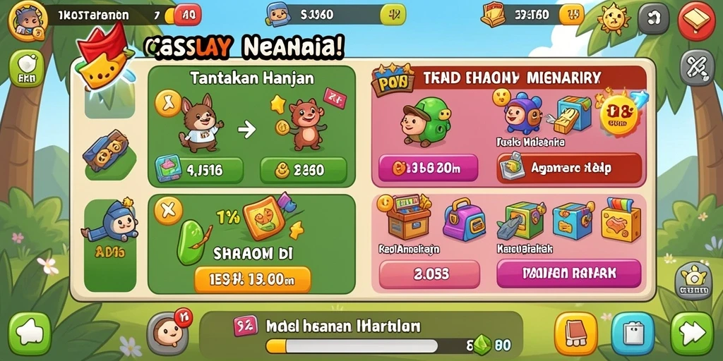 Tampilan menu utama yang menarik dan interaktif.